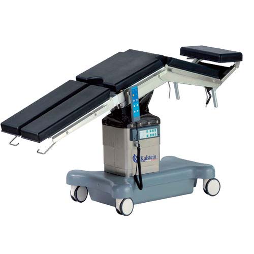 How is a surgical table divided?